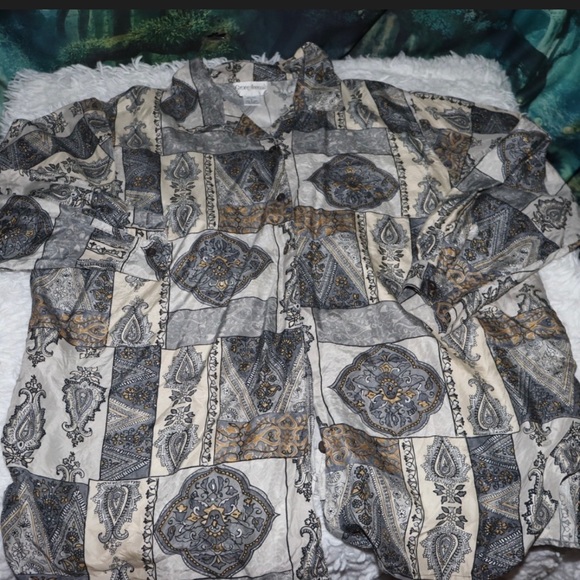 Women’s Grove Avenue Button Down Silk Shirt - Picture 1 of 3